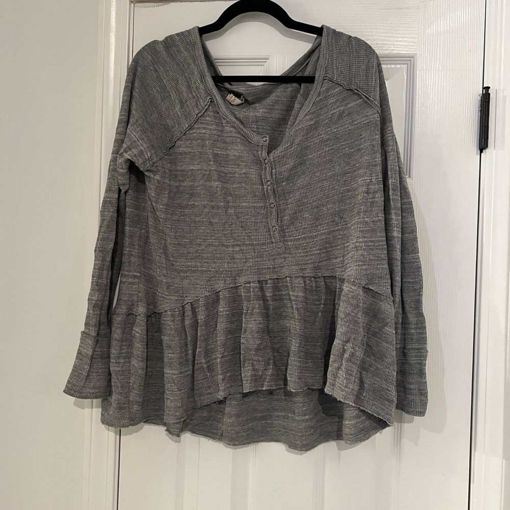 Free people peplum Henley